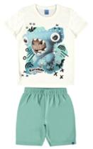 Conjunto Masculino Infantil Camiseta e Bermuda Malwee Kids 4