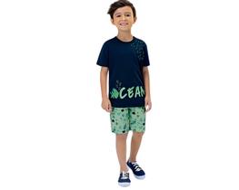 Conjunto masculino infantil-criança-menino-verão-top 4-8