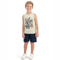 Conjunto Masculino Infantil Diversão Cor:CinzaTamanho:8