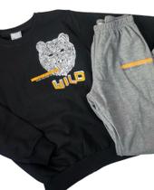 Conjunto masculino infantil juvenil moletom inverno menino