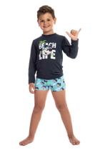 Conjunto Masculino Infantil praia e piscina Blusa Manga Longa Com Proteção FPS50+ 6721 Conjunto Masculino Infantil praia e piscina Blusa Manga Longa Com Proteção FPS50+ 6721