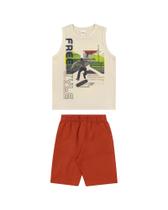 Conjunto Masculino Infantil Regata Estampada E Bermuda Elian