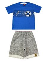 Conjunto Masculino Infantil Sea Travel - Lual Kids - Azul Astral/Grécia Mescla