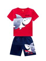 Conjunto Masculino Infantil Shark vermelho - 110524 Kyly Conjunto Masculino Infantil Shark vermelho - 110524 Kyly