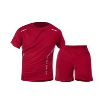 Conjunto Masculino plus Size De Secagem Rápida Com Manga Curta Estampado Para Esportes E Lazer