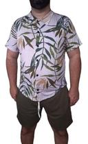 Conjunto Masculino Plus Size Estampado Camisa ShortS