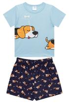 Conjunto Masculino Primeiros Passos Dog Dream - Azul