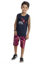 Conjunto Masculino Regata C/ Bermuda Dinossauro Nº 8 Conjunto Masculino Regata C/ Bermuda Dinossauro Nº 8