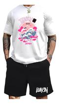 Conjunto Masculino Shout Up Luken Bermuda Masculina Moletom