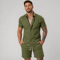 Conjunto Masculino Tecido Linho Importado Premium Casual