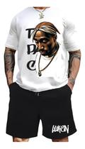 Conjunto Masculino Tupac Luken Bermuda Masculina Moletom