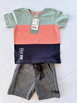 Conjunto Masculino Verão Blusa Colorida e Bermuda Infantil Roupa De Menino- 2 Anos - Colorittá - Atacado Revenda