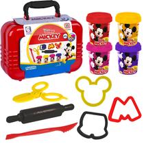 Conjunto Massinha De Modelar Colorida Mickey Mouse Com Acessórios Para Crianças Brinquedo Original Disney - Cotiplás