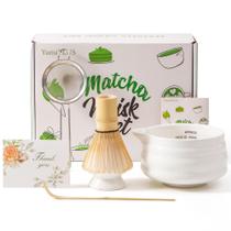 Conjunto Matcha YumiPlus, tigela de cerâmica premium de 5 peças com batedor e colher