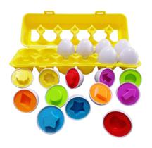 Conjunto Matching Eggs J-hong, 12 peças de brinquedo educativo de 1 a 3 anos Conjunto Matching Eggs J-hong, 12 peças de brinquedo educativo de 1 a 3 anos