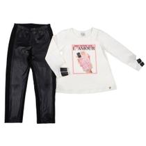 Conjunto material sintético Infantil Feminino Manga Longa Have Fun 25141