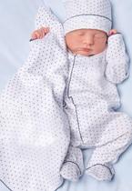 Conjunto maternidade bebê em algodão 3 pecas - Nika baby
