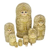 Conjunto Matryoshka de madeira Swan Russian Nesting Dolls de 10 camadas Conjunto Matryoshka de madeira Swan Russian Nesting Dolls de 10 camadas