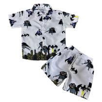 Conjunto Mauricinho Batman - Camisa E Bermuda Conjunto Mauricinho Batman - Camisa E Bermuda