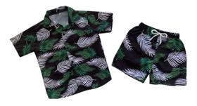 Conjunto Mauricinho Estampado Paisagem