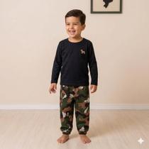Conjunto Mauricinho Masculino Infantil Menino Calça Jogger Camisa Manga Longa Tamanhos 1/2/3/4/6/8