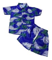Conjunto Mauricinho Social Bermuda E Camisa Estampada 05