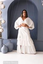 Conjunto Maxi Cropped com Saia 3 Marias