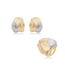 Conjunto maxi orgânico acetinado com dois tons de banho