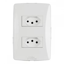 Conjunto Mectronic Petra 2 Tomada 2 Polos+Terra 10A. - 39056