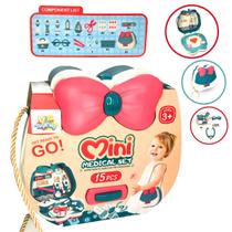 Conjunto Médico De Brinquedo Maleta Infantil Plástica 15 Pçs