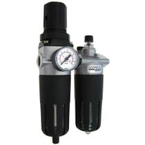 Conjunto Médio Filtro Regulador Ar e Lubrificador 1/2Pol. co