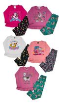 Conjunto meia estação manga longa infantil meninas kit com 2