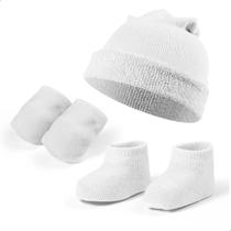 Conjunto Meia Touca Luva Recem Nascido Presente Enxoval Algodão Confortavel Dallf Conjunto Meia Touca Luva Recem Nascido Presente Enxoval Algodão Confortavel Dallf