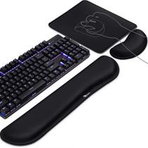 Conjunto Memory Foam Keyboard Wrist Rest e Mouse Pad Gimars Conjunto Memory Foam Keyboard Wrist Rest e Mouse Pad Gimars