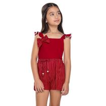 Conjunto Menina Angerô Blusa Malha c/ Laço e Short Moletinho Tamanho:14Cor:Igual da foto