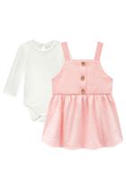 Conjunto Menina Bebê Body Manga Longa Salopete Somni Conjunto Menina Bebê Body Manga Longa Salopete Somni