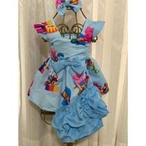 Conjunto Menina Bebê Carinho Pocoyo + Faixa de Cabelo