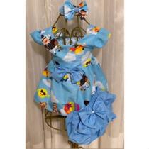 Conjunto Menina Bebê Carinho Temático Mundo Bita +Calcinha +Tiara Conjunto Menina Bebê Carinho Temático Mundo Bita +Calcinha +Tiara