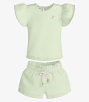 Conjunto Menina Blusa Com Shorts Trick Nick Verde Conjunto Menina Blusa Com Shorts Trick Nick Verde