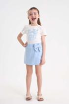 Conjunto menina Blusa Cotton e Short Saia Moletinho Somni Conjunto menina Blusa Cotton e Short Saia Moletinho Somni