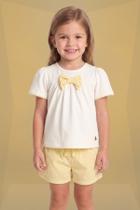 Conjunto Menina Blusa Cotton e Short Tricoline Somni Conjunto Menina Blusa Cotton e Short Tricoline Somni