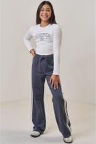 Conjunto Menina BLusa Cropped e Calça Moletom Vic e Vicky