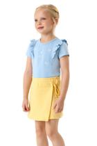 Conjunto Menina Blusa Estampada Short Saia Moletinho Somnii Conjunto Menina Blusa Estampada Short Saia Moletinho Somnii