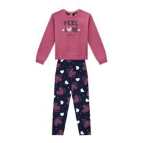 Conjunto Menina Blusa Love Coração Legging Kyly
