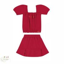 Conjunto menina blusa manga iconic paetes e short saia sarja Conjunto menina blusa manga iconic paetes e short saia sarja