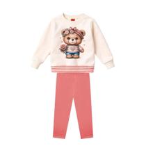 Conjunto Menina Blusa Ursinho Legging Kyly