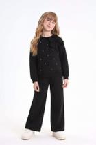 Conjunto Menina Blusão Calça Wide Leg Moletom Felpado Somni Conjunto Menina Blusão Calça Wide Leg Moletom Felpado Somni