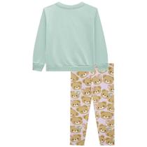 Conjunto Menina Blusão sem Pelúcia e Legging em Molecotton -Kukiê