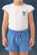 Conjunto Menina Body Detalhe em Bordo e Short Clochard Somnii Conjunto Menina Body Detalhe em Bordo e Short Clochard Somnii