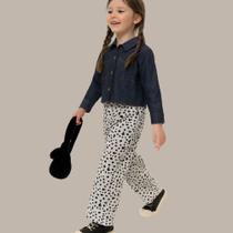 Conjunto Menina Camisa Jeans & Calça Wide Leg- Carinhoso Conjunto Menina Camisa Jeans & Calça Wide Leg- Carinhoso